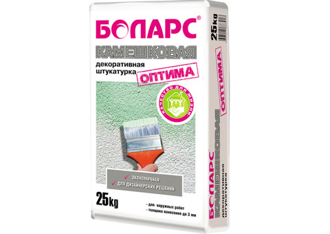 Штукатурка декоративная Боларс Оптима Камешковая 2,5 мм 25 кг